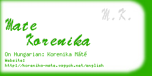 mate korenika business card